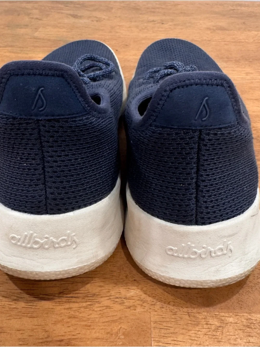 allbirds Tree Runners Sneakers Mens 10 Navy Knit Lace-Up Shoes